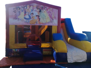 Banner combo jumping castle. Disney Princesses Yellow, Red, Blue and White